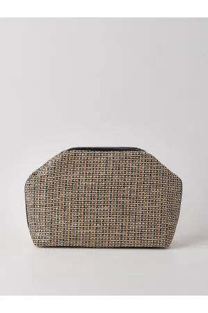 Striped Jute Straw Bag