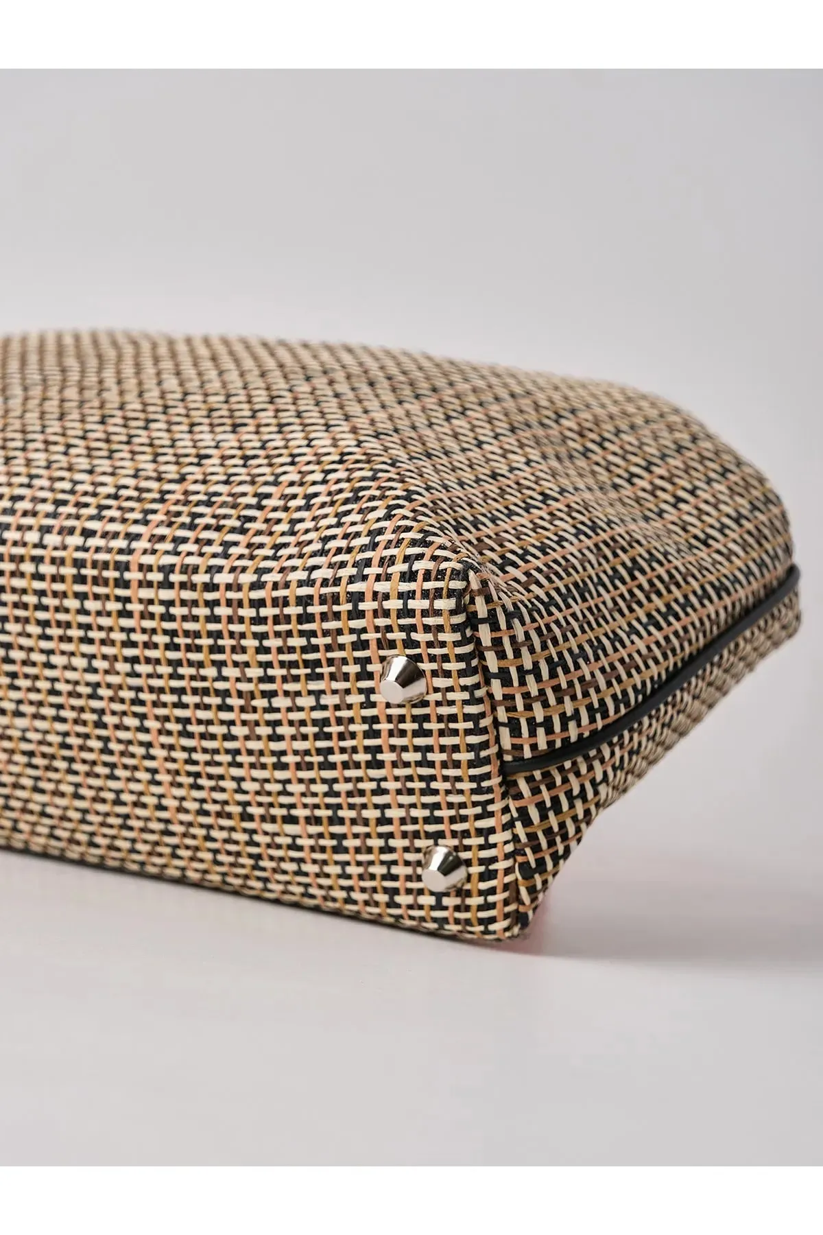 Striped Jute Straw Bag