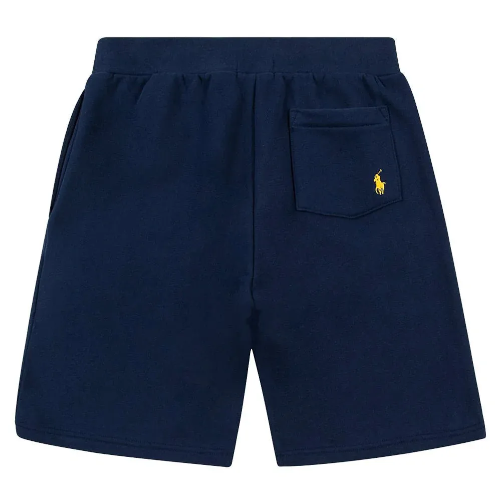 Striped Logo Sweatshort - Navy