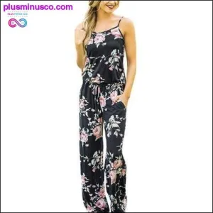 Super Comfy Floral Jumpsuit Fashion Trend Sling Print Loose