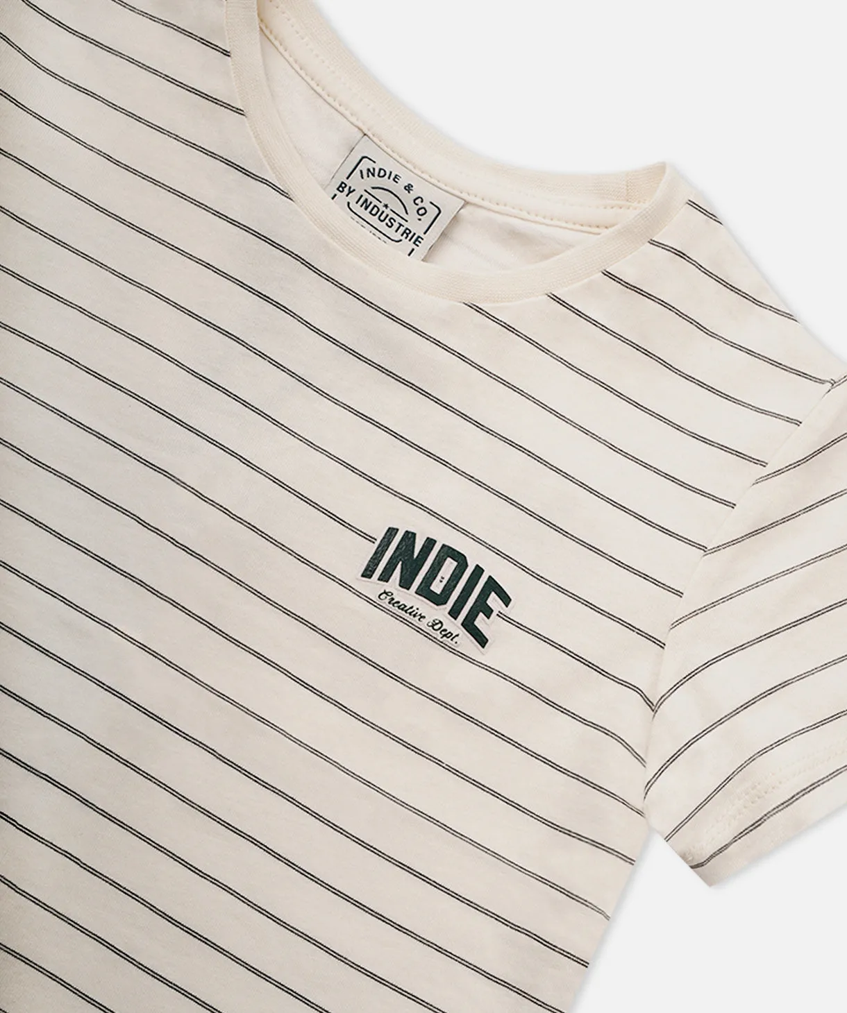 The Valencia Tee - Off White/Green