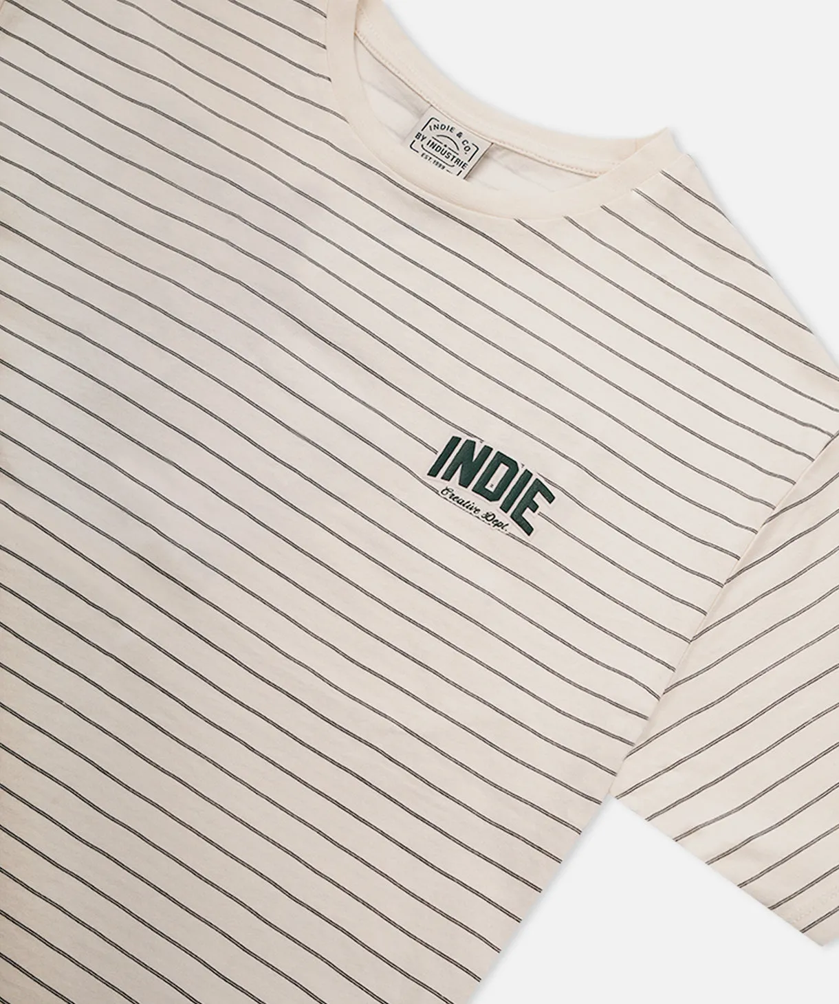 The Valencia Tee - Off White/Green