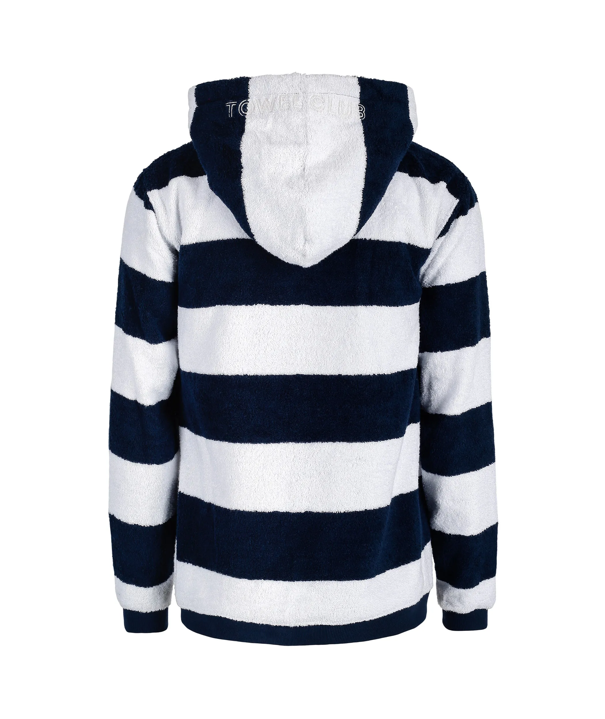Towel Hoodie Navy Striped