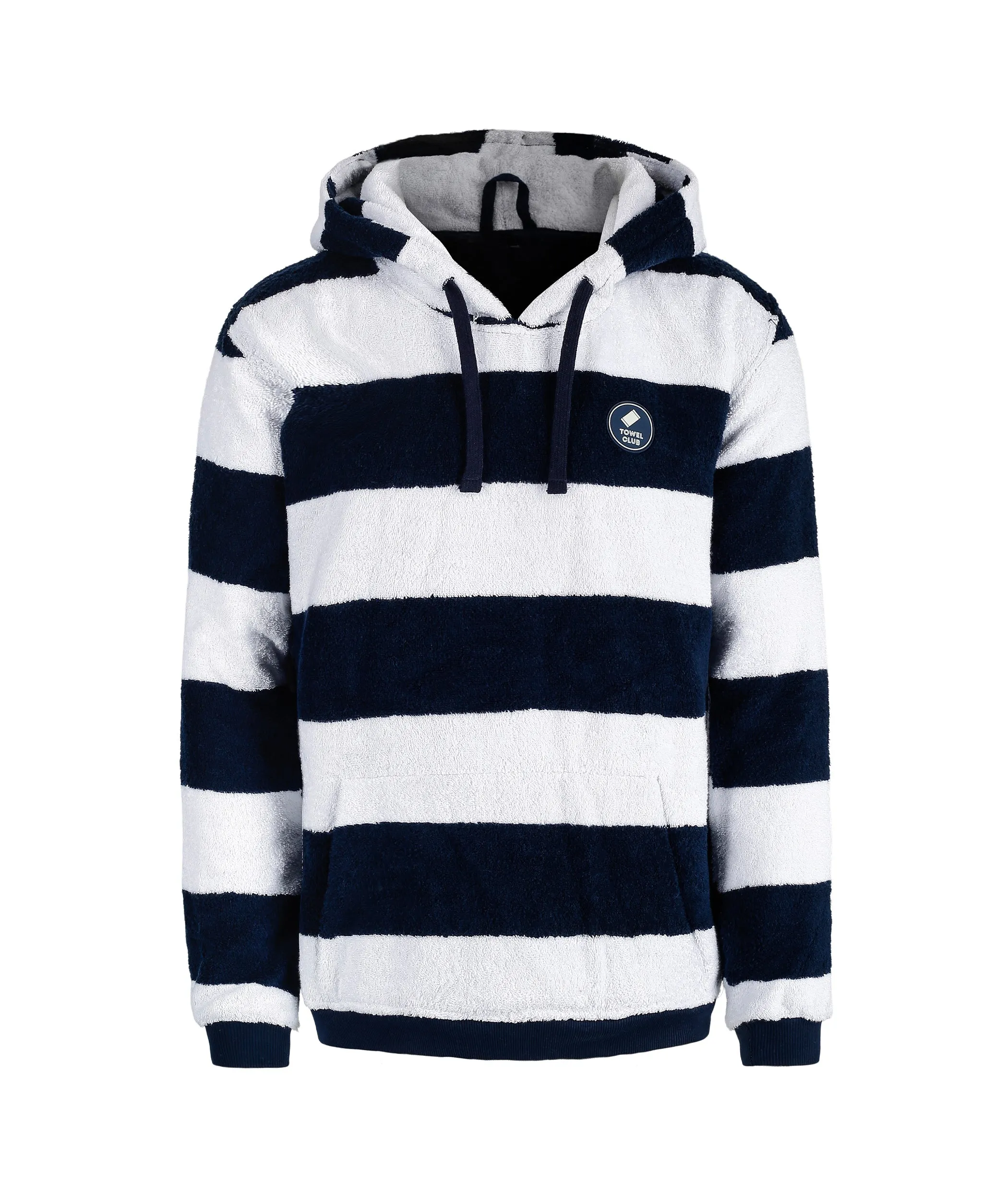 Towel Hoodie Navy Striped
