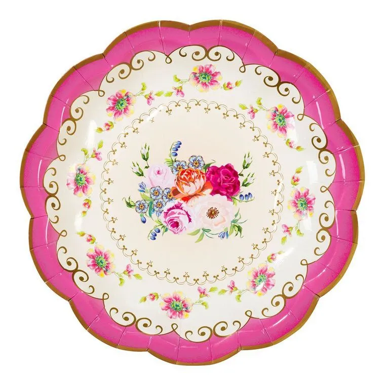 Truly Scrumptious Vintage Paper Plates - 12 Pack