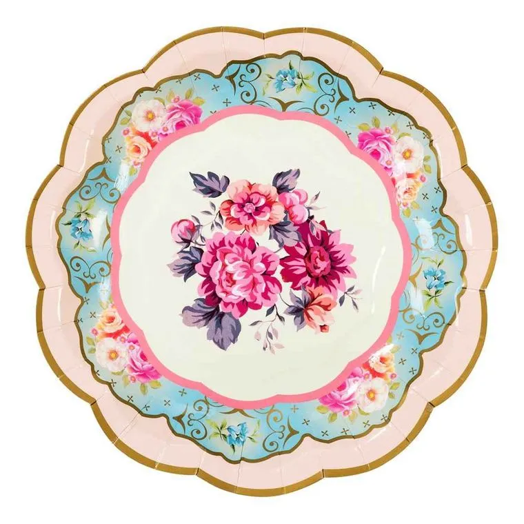 Truly Scrumptious Vintage Paper Plates - 12 Pack
