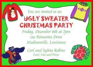 UGLY SWEATERS CUSTOM INVITATION