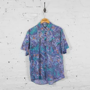 Vintage Abstract Party Shirt - Purple - L