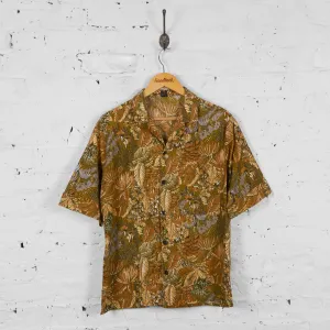 Vintage Floral Party Shirt - Brown - M