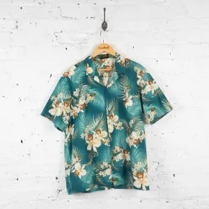 Vintage Hawaiian Shirt - Green - XL