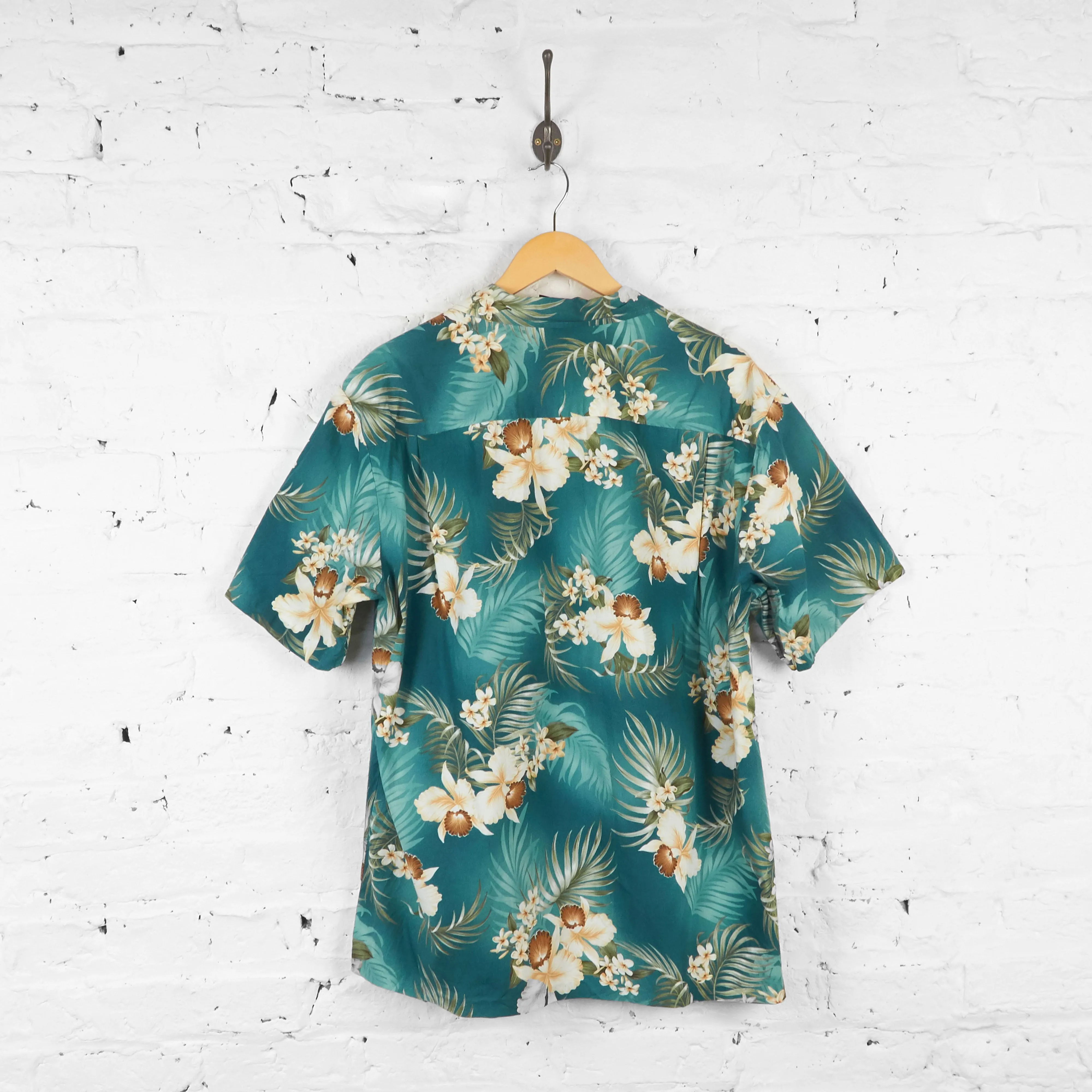 Vintage Hawaiian Shirt - Green - XL