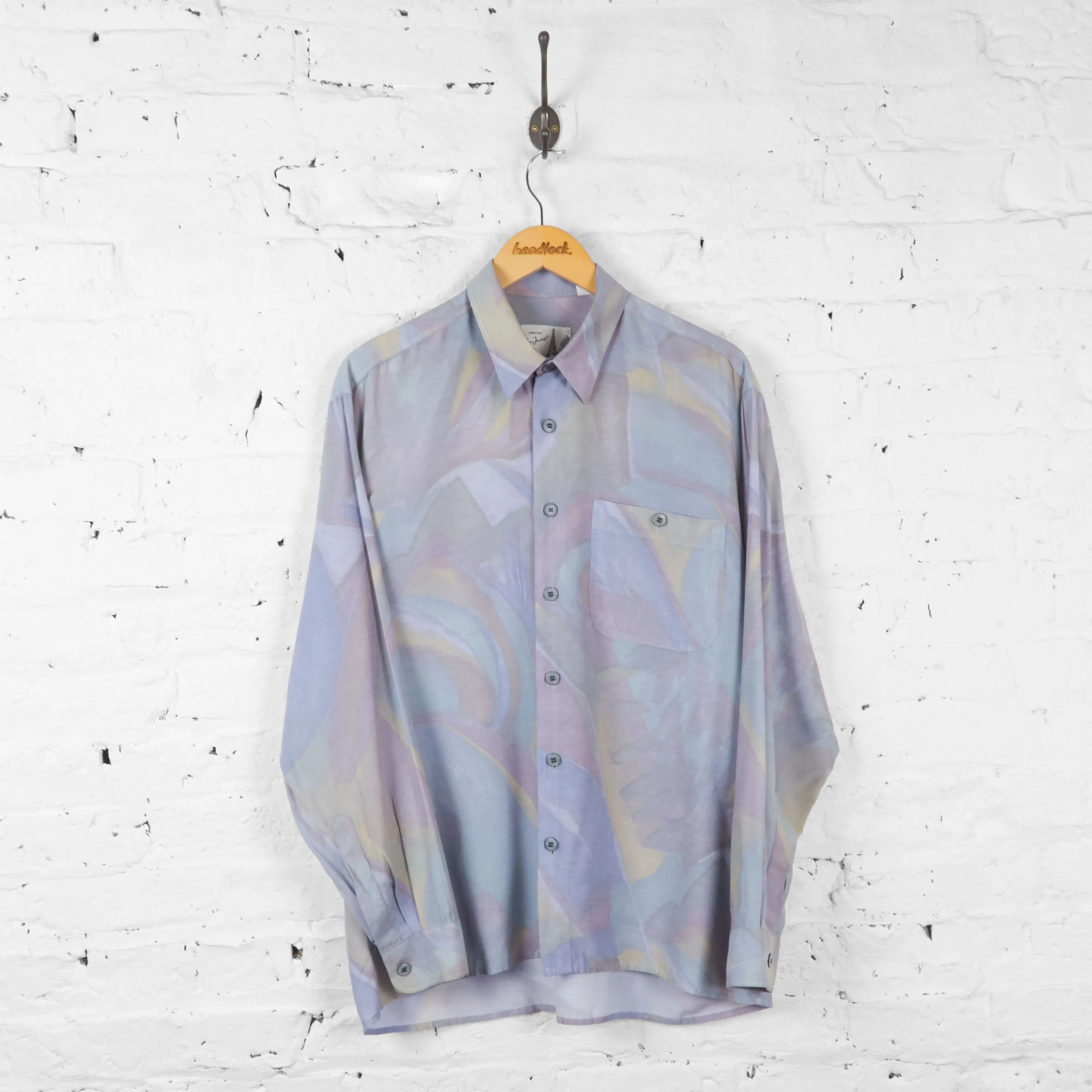 Vintage Pastel Party Shirt - Purple - L