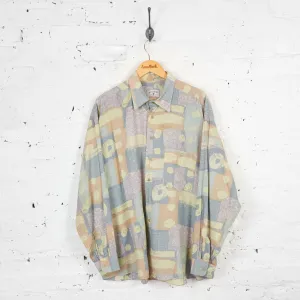 Vintage Patterned Party Shirt - Grey - XL