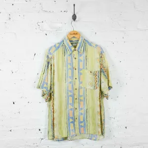 Vintage Patterned Party Shirt - Yellow - L