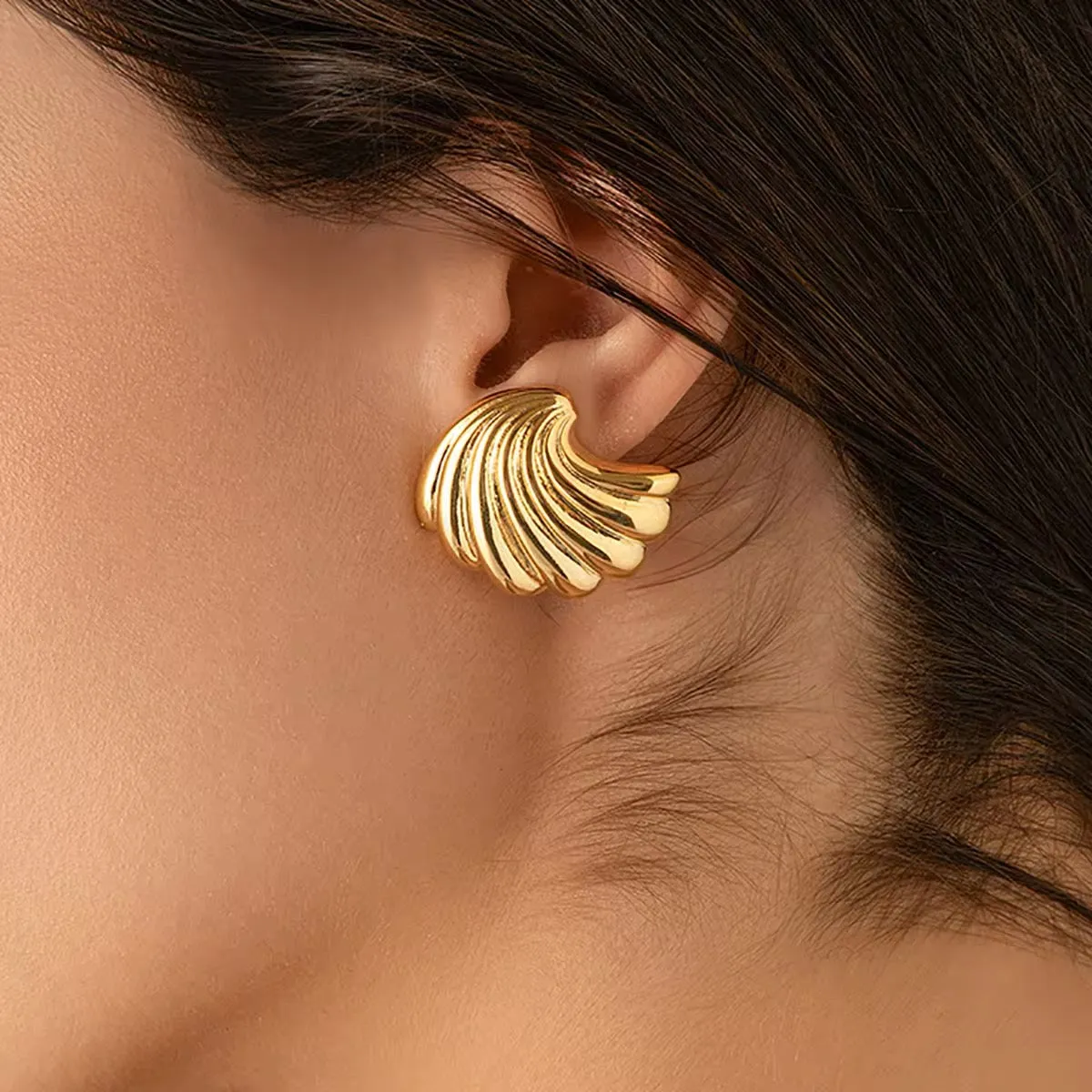 Vintage Small Metal Stud Earrings