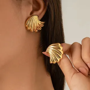 Vintage Small Metal Stud Earrings
