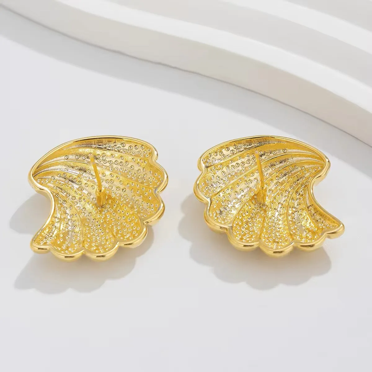 Vintage Small Metal Stud Earrings