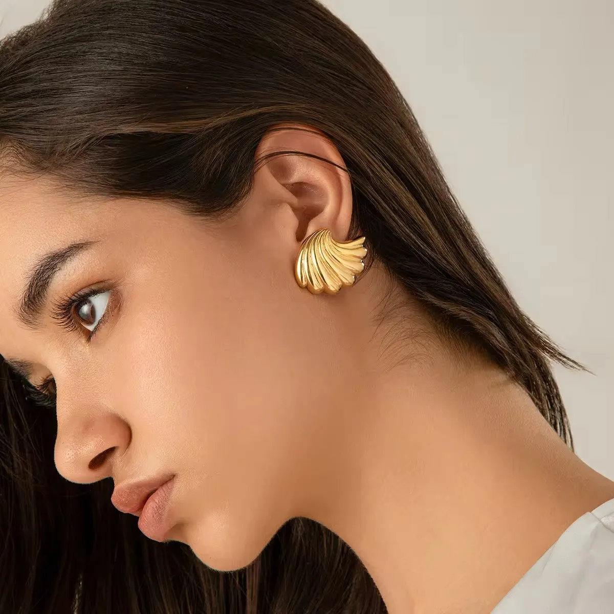 Vintage Small Metal Stud Earrings