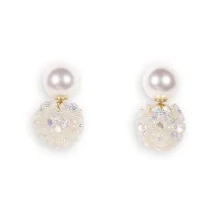 Virgin love floral pearl studs