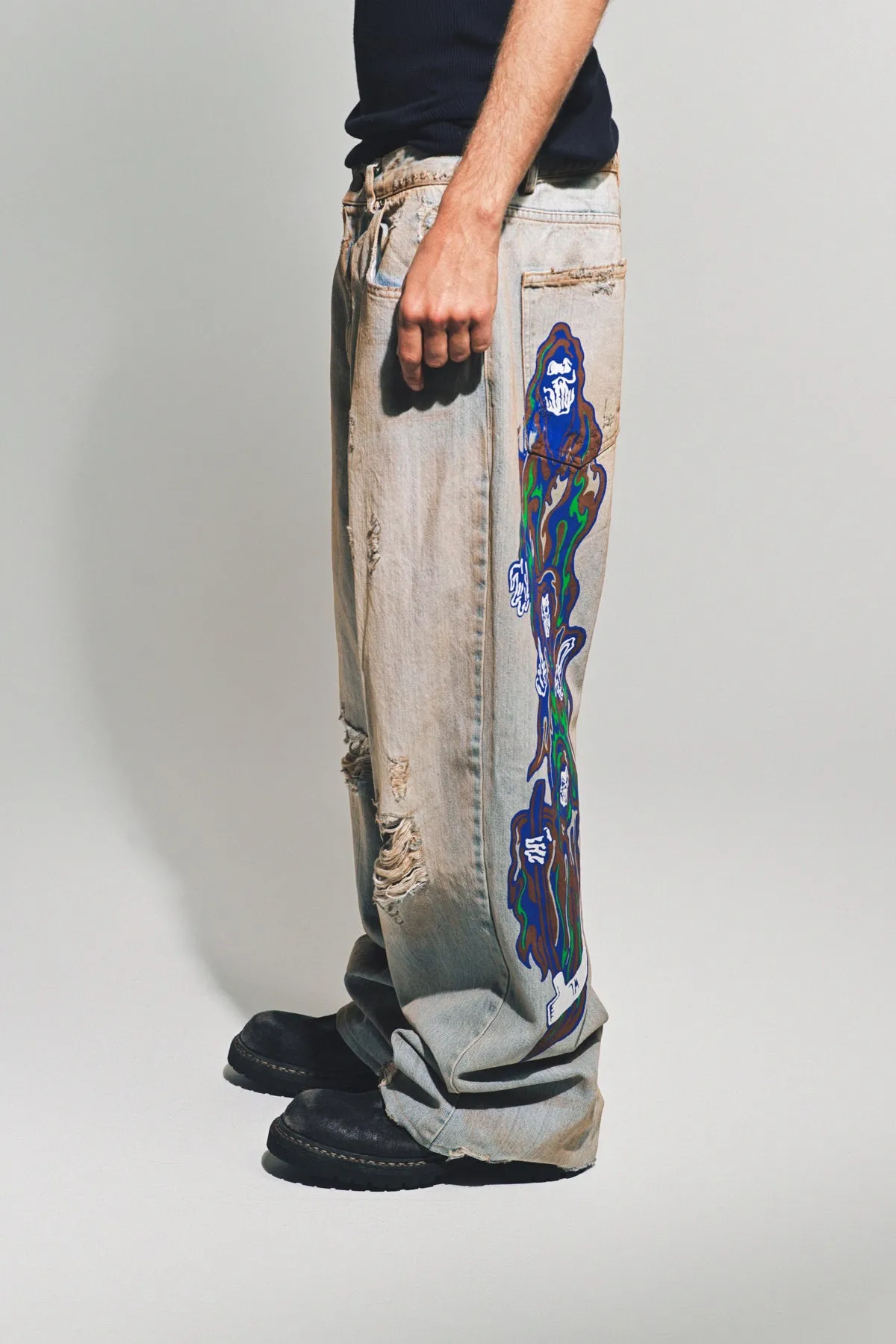 WARREN LOTAS | BAGGY PRINTED JEANS