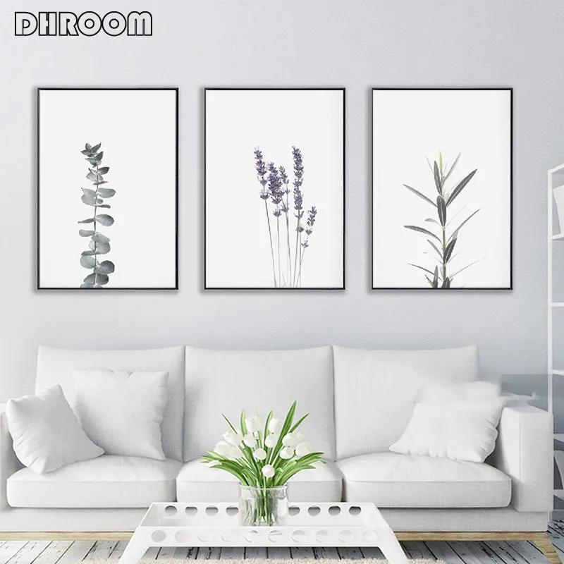 Watercolour Lavender Plant Wall Art