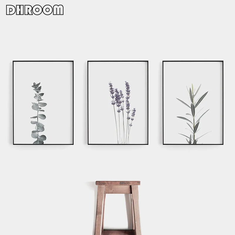 Watercolour Lavender Plant Wall Art