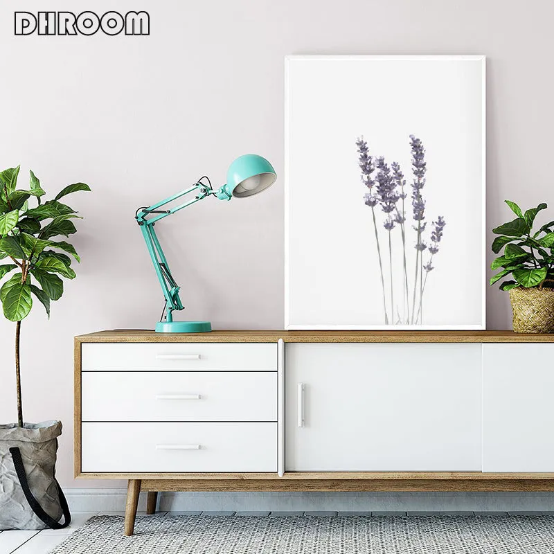 Watercolour Lavender Plant Wall Art
