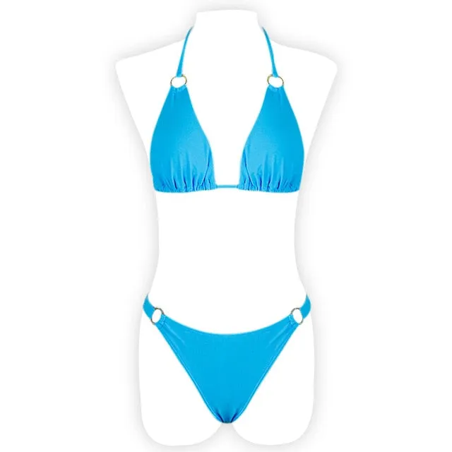 Women Print Floral Bikini Set Swimsuit