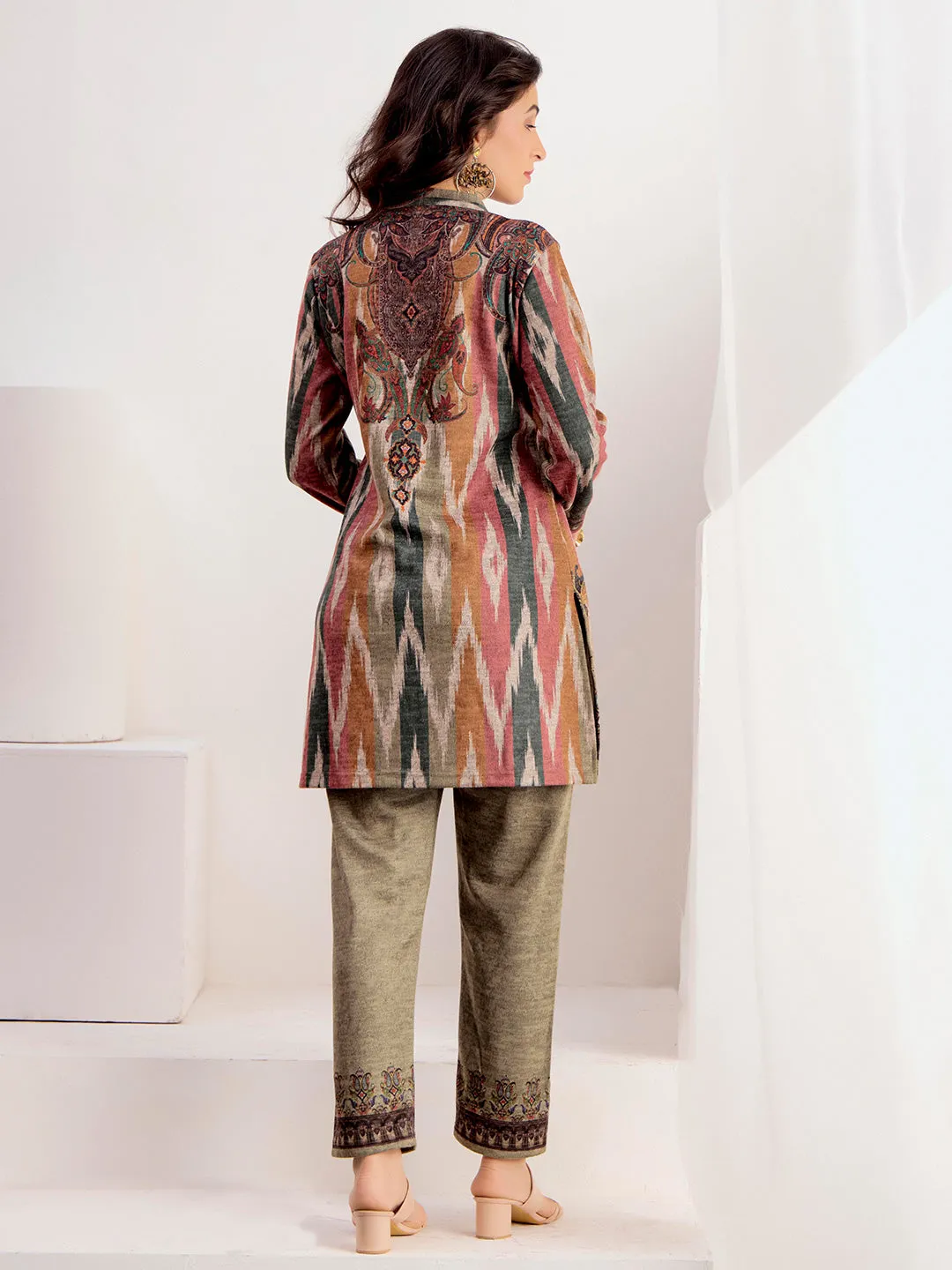 Woolen Chevron Printed Co-ord Set