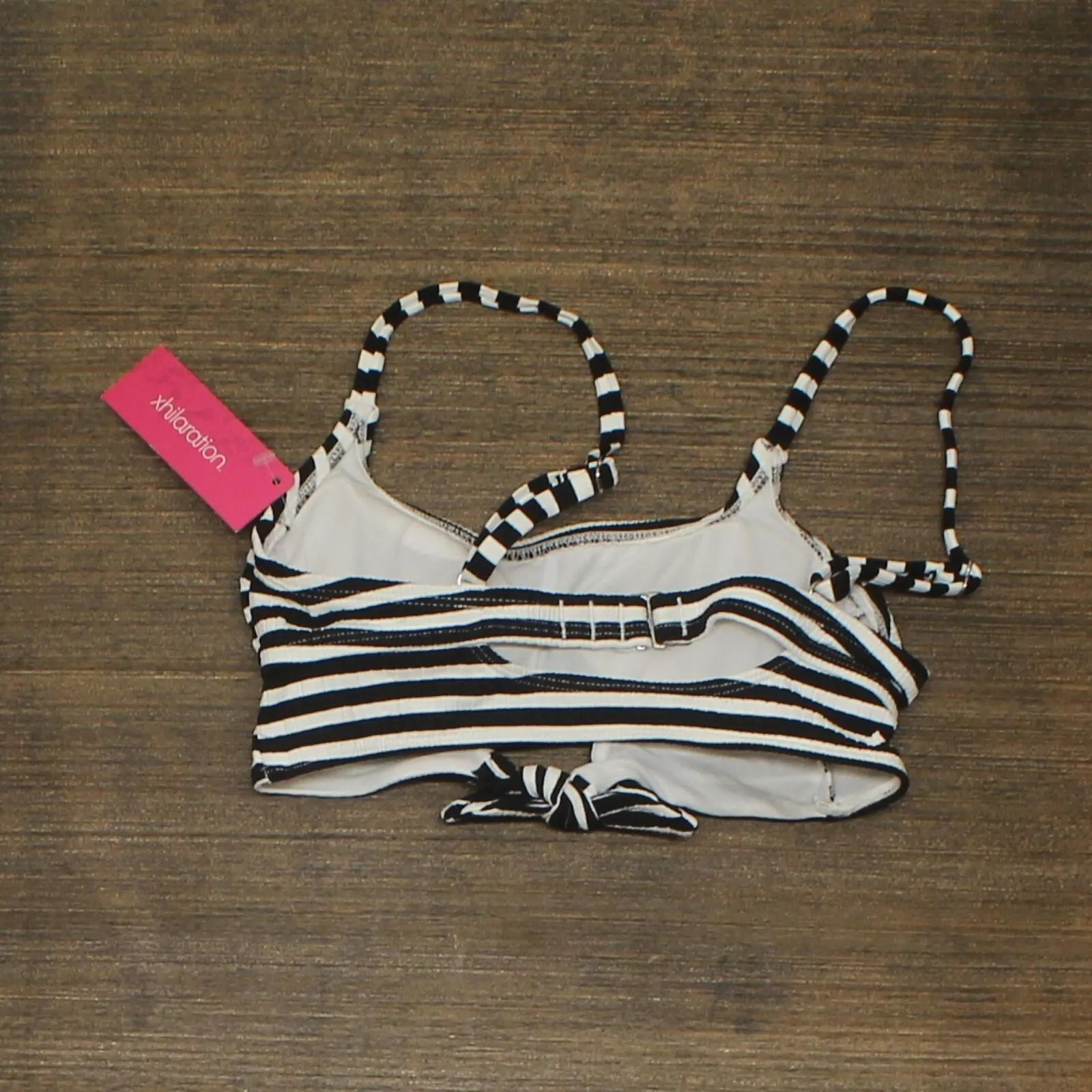Xhilaration Juniors' Texture Front Tie Bralette Bikini Top AFJ86T