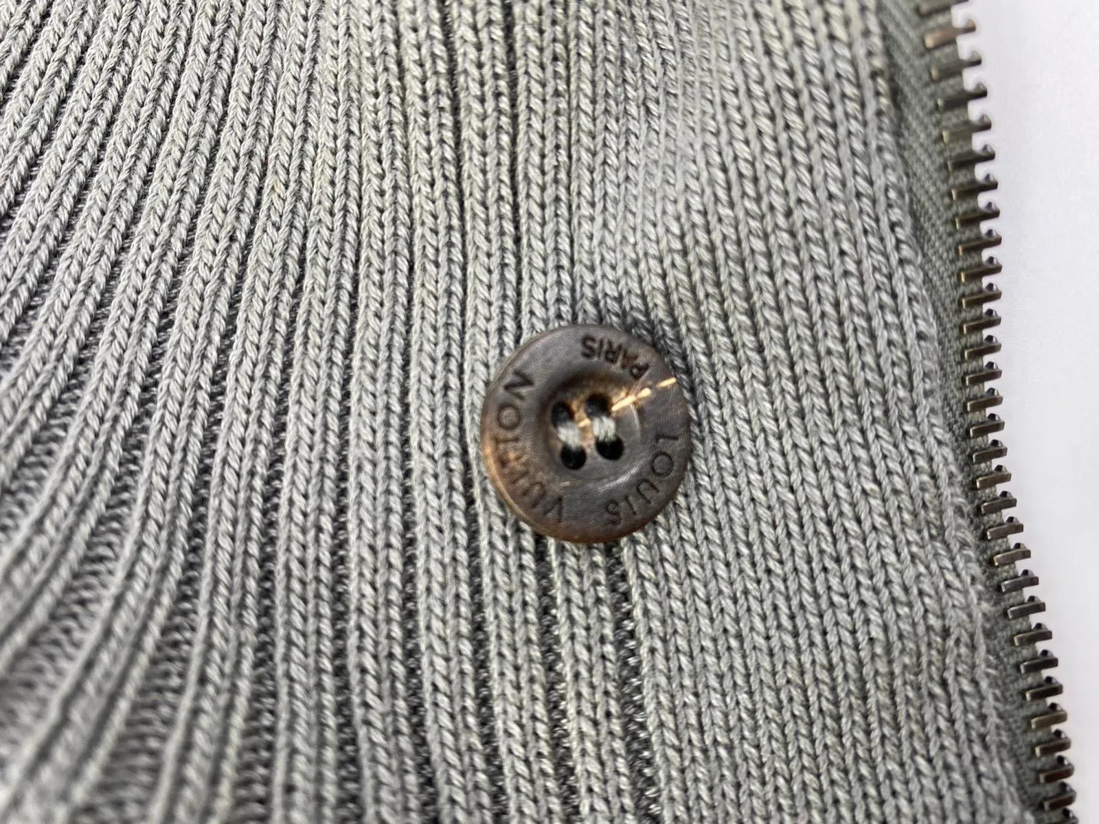 Zip-Up Cardigan With Suede Patches